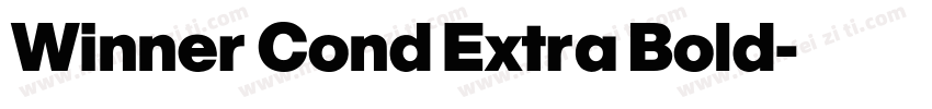Winner Cond Extra Bold字体转换
